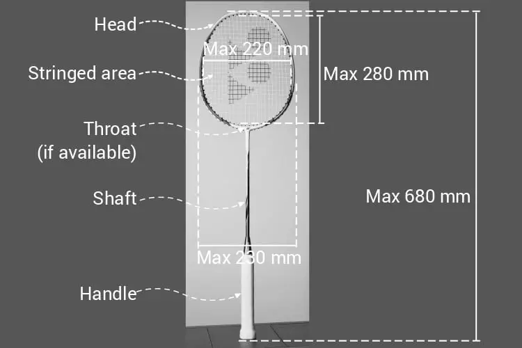 Badminton Racket Size Chart